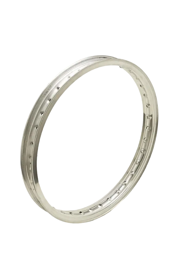 Aluminum rim with edge and h profile for vintage motorbikes up to the 70s
