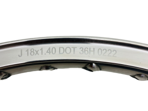 Aluminum rim with edge and h profile for vintage motorbikes up to the 70s